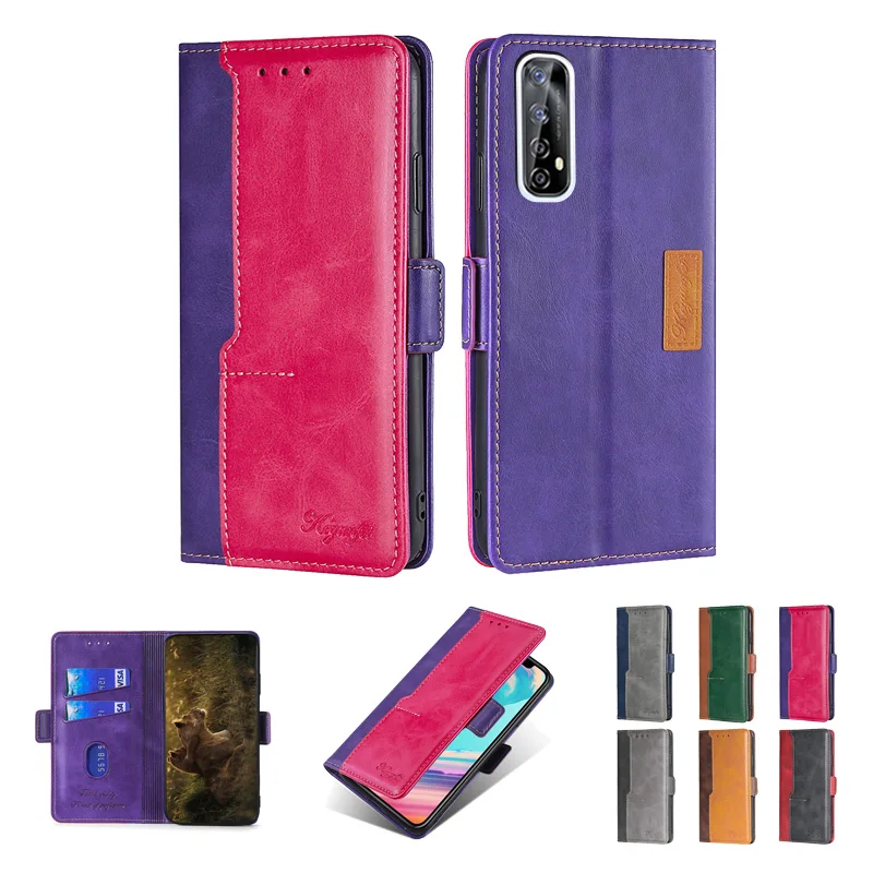 Флип-чехол для OPPO Realme 7 6 5 дюймов роскошный кожаный силиконовый чехол-накладка Narzo