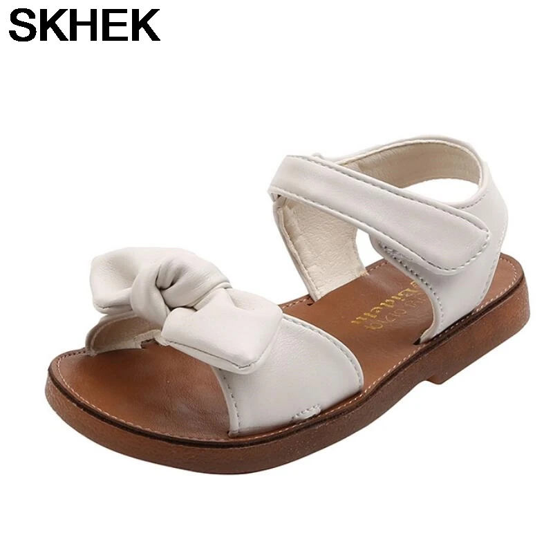 

SKHEK Baby Girl Shoes Princess Fashion Sequins Pearl Summer Girls Sandals Cute Bow Knot Kids Girls Party Shoes