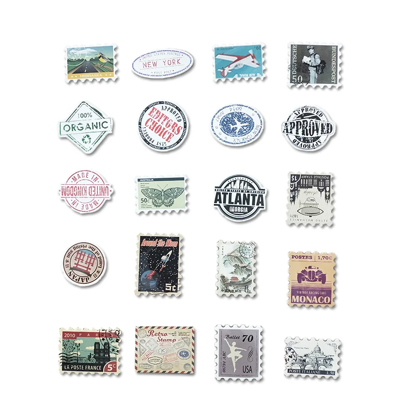 50 шт. Ретро мир коврик с изображением зданий наклейка Водонепроницаемая со