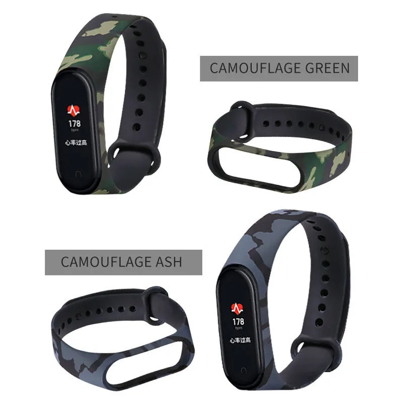 

TPU Strap for Xiaomi Mi Band 5, Fashion Replacement Wristband for Mi 5 Smart Bracelet, Camouflage Color Strap