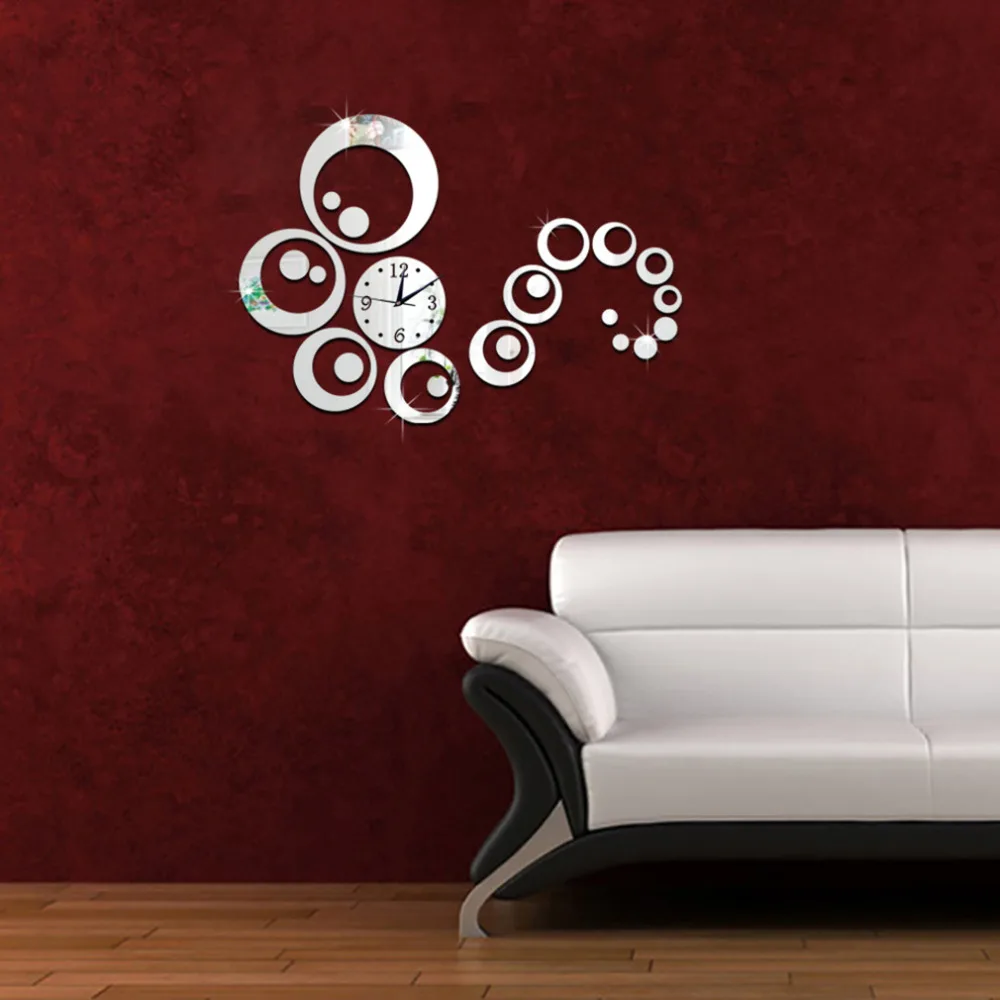 2018 Горячие Зеркальные Стикеры 3d акриловые настенные наклейки домашний Декор