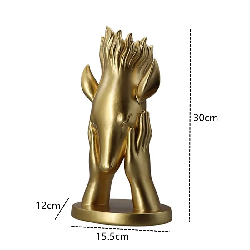 

VILEAD 30cm Creative Deer Head Vase Resin Animal Statue Flower Pot Nordic Home Interior Living Room Bedroom Office Decoration