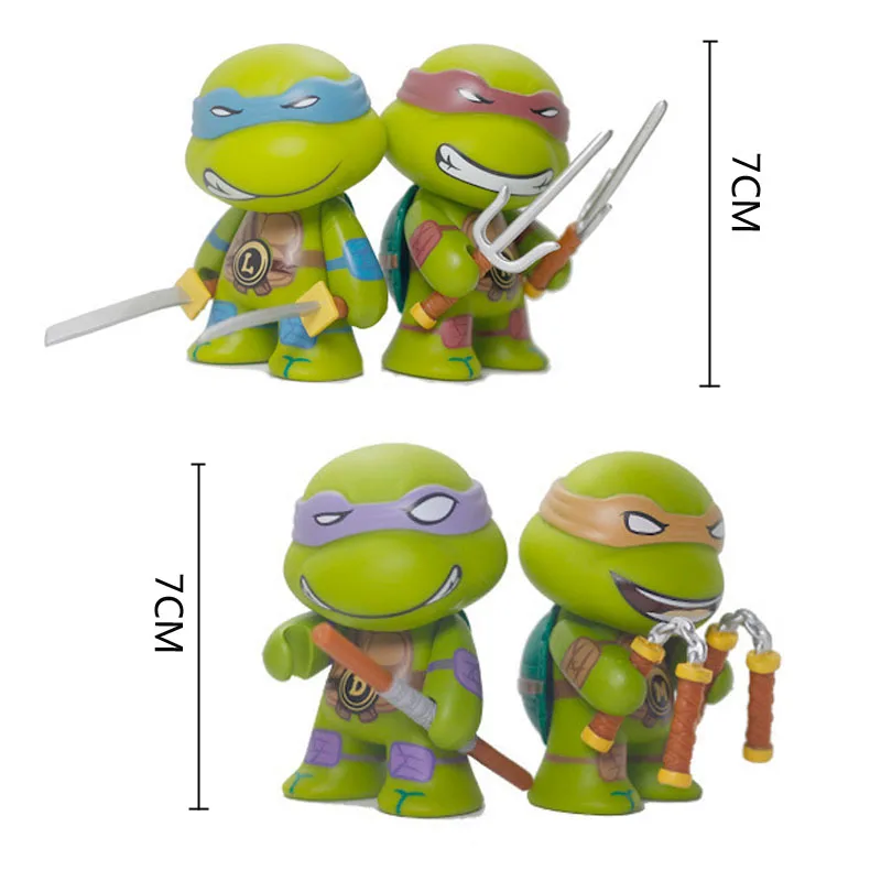 4 шт./компл. фигурки героев мультфильма Лео Раф Майк Дон аниме Черепашки татаруга