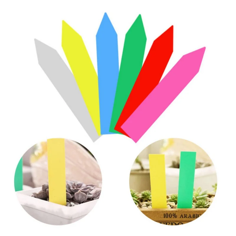 

100pcs Plant Nursery Plastic Labels Reusable PVC Plants Hang Tag Labels Tree Fruits Seedling Garden Flower Pot Plastic Tags