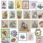 Шаблоны серии кролик и бабушка, вышивка крестиком, китайские наборы для вышивки крестиком сделай сам, наборы для вышивки