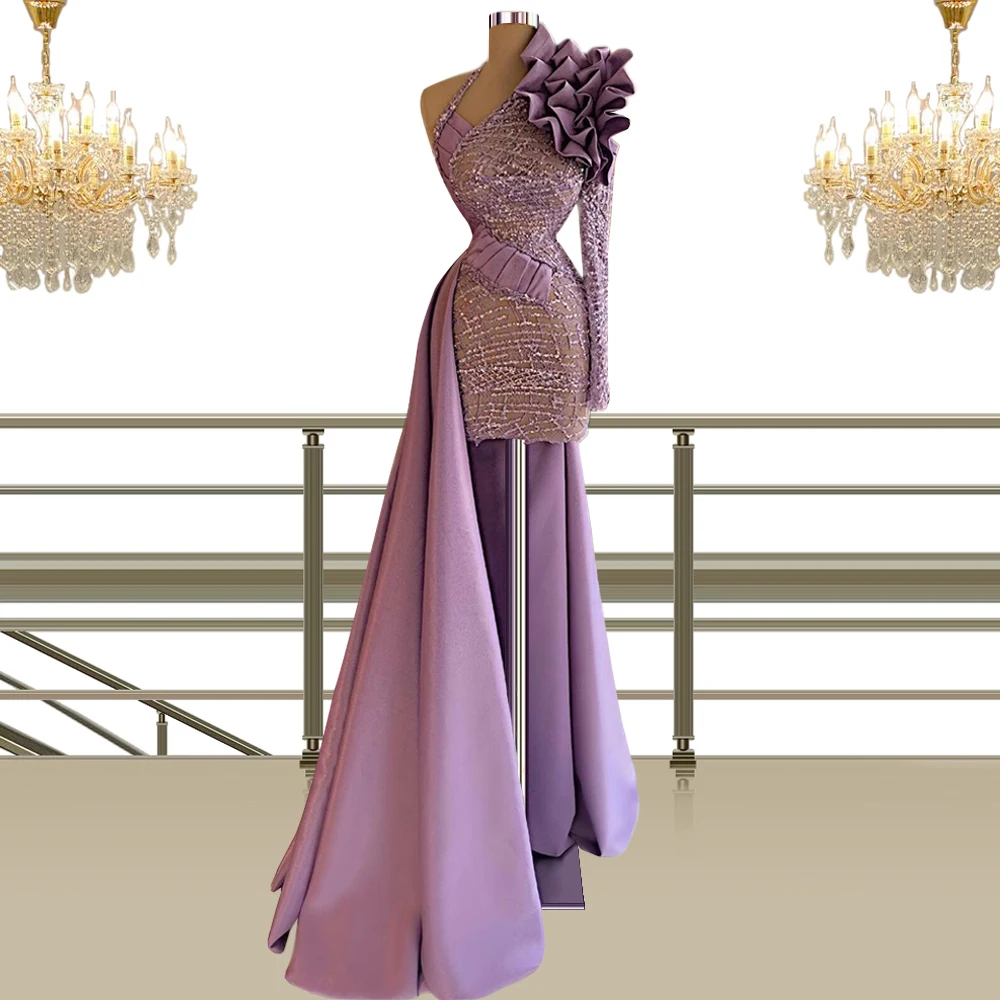 

Lavender Prom Dress 2021 Celebrity Gala Pageant Party Gown Women's Clothing Haute Couture Custom Plus Size Evening Dress CXF287