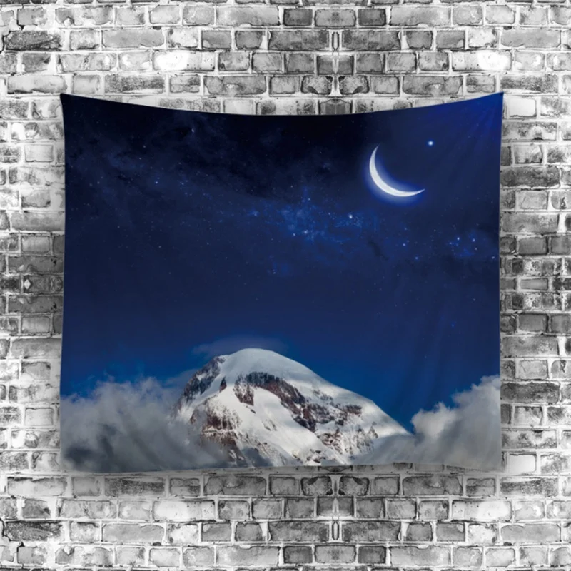 Настенный гобелен полиэстер земля луна туманность Вселенная пляжное полотенце