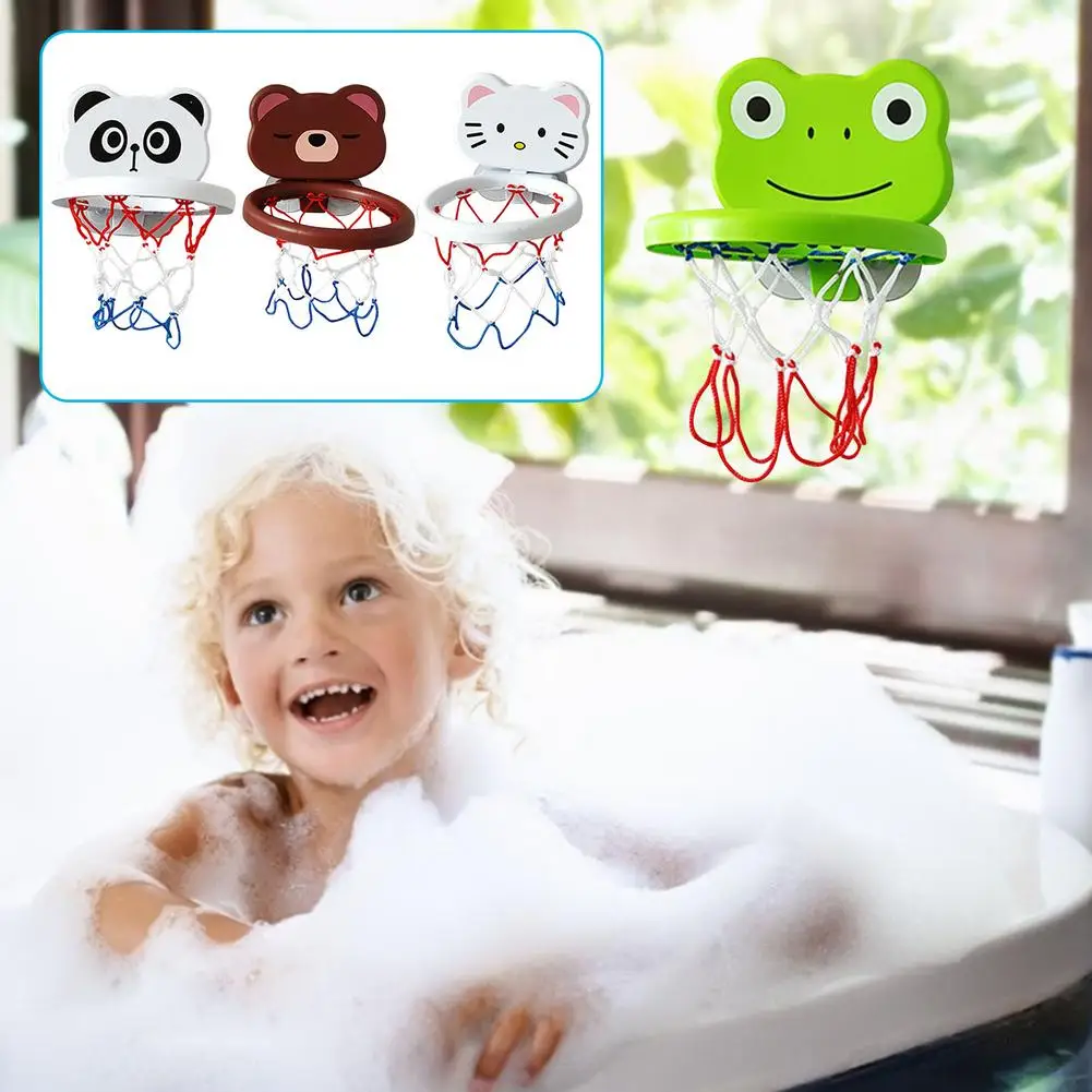 Suction Cup Shooting Basketball Hoop Baby Bath Toys Bathroom Shower Cartoon Animal Toy Kid Play Water Game Toy For Children