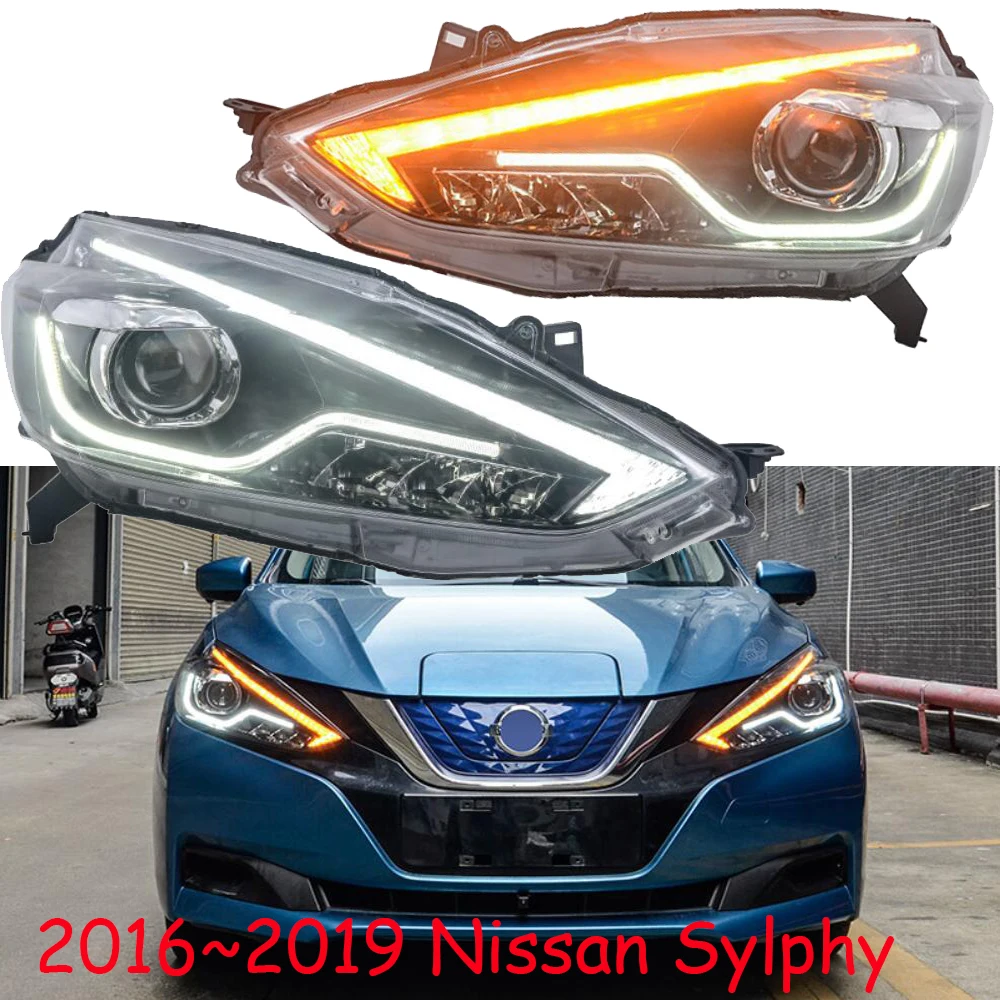 

car bumper headlamp sylphy headlight sentra 2016~2018y LED DRL car accessories HID xenon front sylphy fog light
