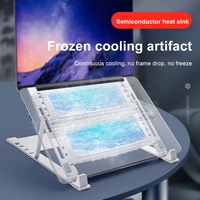 2021 notebook cooler 2v dual fan usb external laptop cooling pad bracket stand high speed silent aluminum alloy abs panel fan