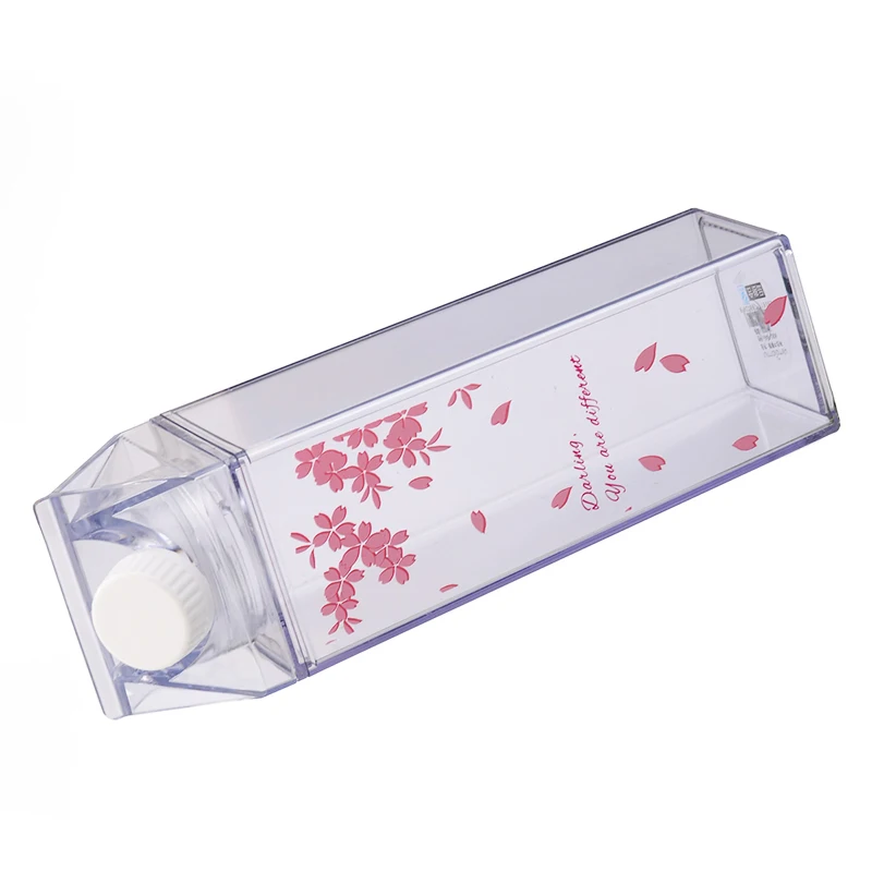 Портативная пластиковая бутылка для молока и воды прозрачная питья чашка