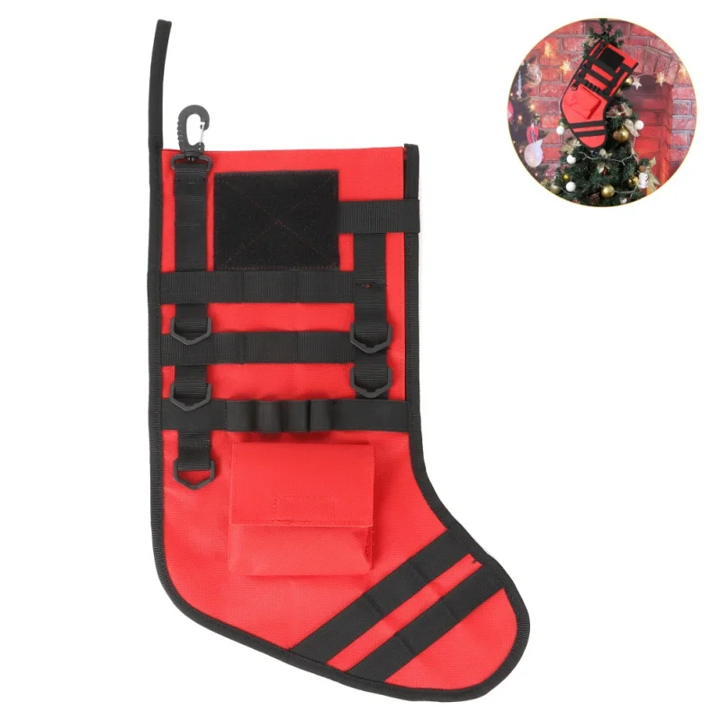 Wholesale Hunting Polyester Christmas Tactical Stocking With Molle