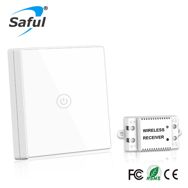 Беспроводной сенсорный выключатель Saful водонепроницаемый без проводки для ламп