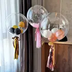 Светящиеся прозрачные гелиевые шары 1 шт., 12182024 дюйма, пузырьки шары в стиле Бобо, украшения для рождества, свадьбы, дня рождения, вечеринки