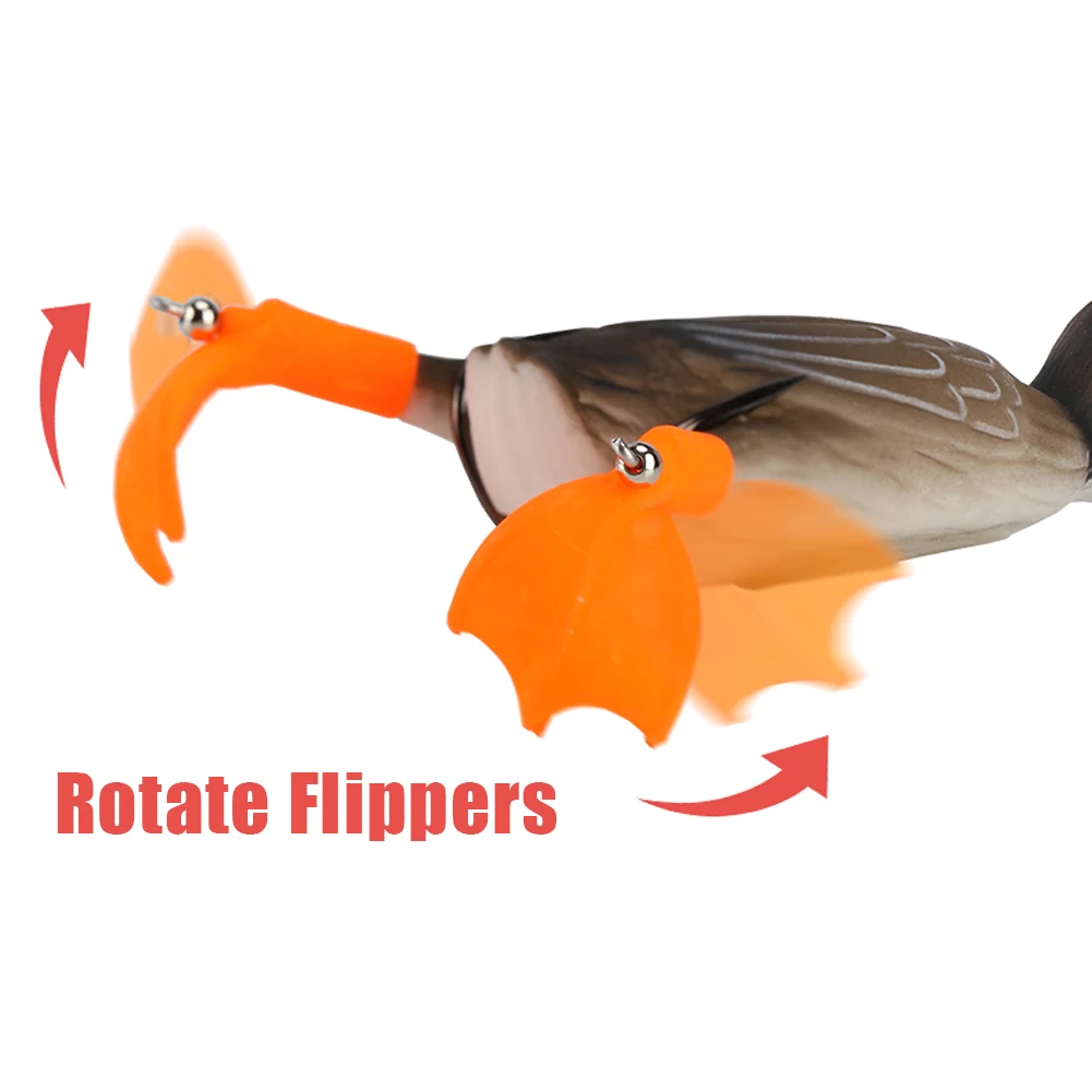 Плавающая утенка 9 5 см/12 г вращающаяся рыболовная приманка с плавниками для