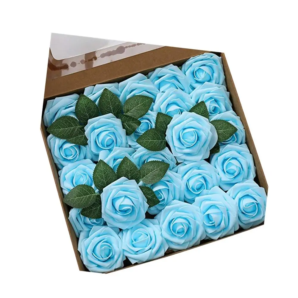 

Искусственные розы, 25 шт., искусственные цветы, поролоновые розы, яркий цветок, искусственные цветы для дома, свадьбы, вечеринки, фестиваля