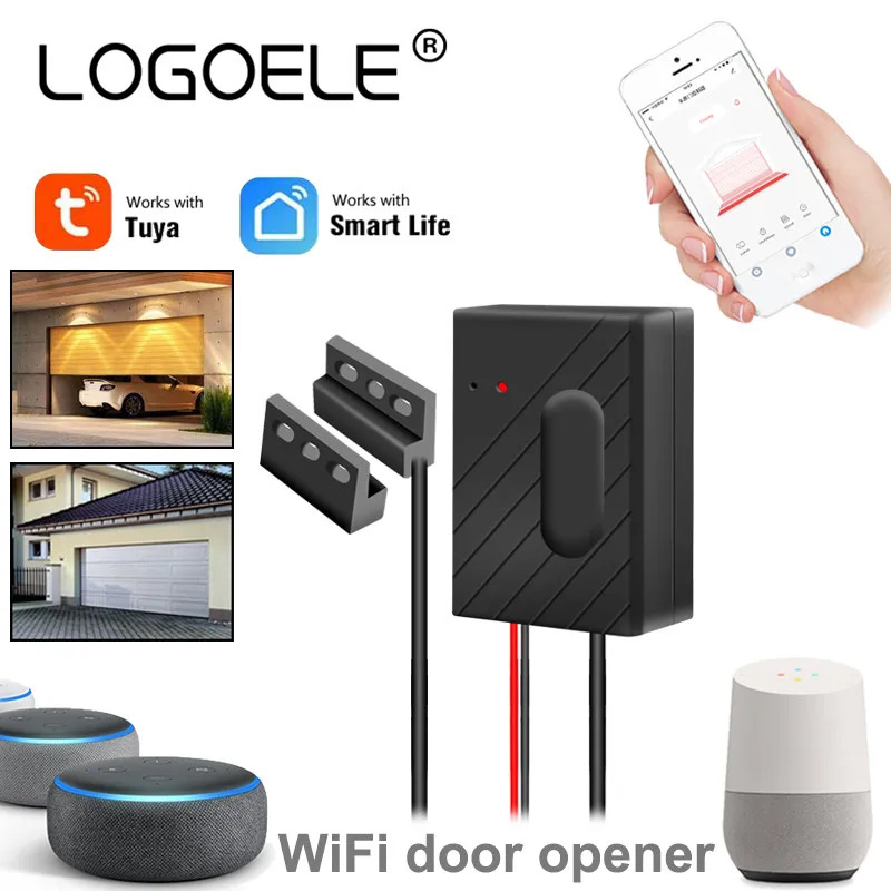 

Tuya WiFi Garage Door Opener Smart Switch Gate Door Controllor Works With Alexa Assistant Google Home Smart Life eWelink