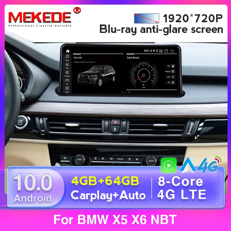 Автомобильный мультимедийный плеер 4G LTE Wi Fi для BMW X5 F15 X6 F16 2014 2017 NBT системы Qualcomn