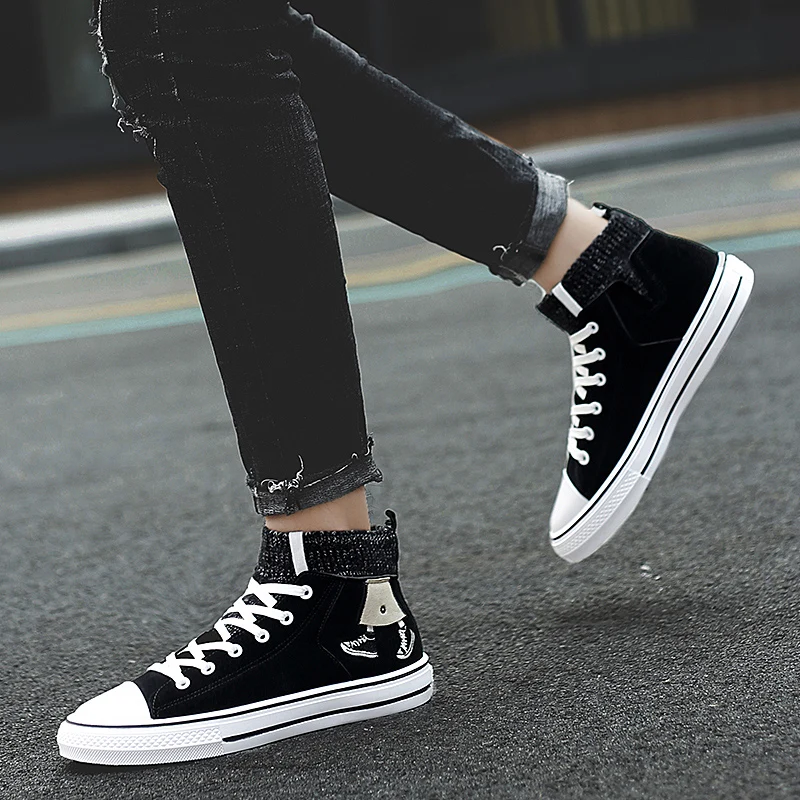 

casual man 2020 canvas mens Mens slip zapatos hot cuero black leisure mens sports boots causal de sneaker fashion korean para