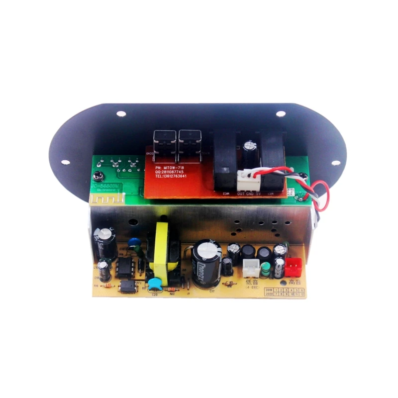 Цифровой усилитель совместимый с Bluetooth плата сабвуфером двойной микрофон для