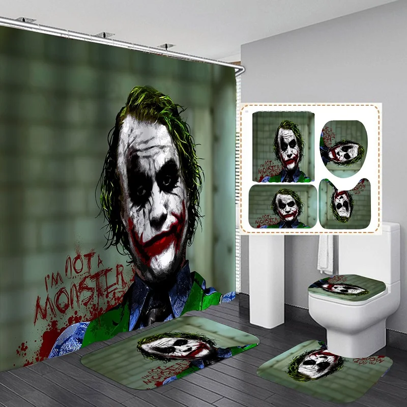 Занавески для душа в ванную спальню окно настенный клоун-убийца Джокера шутливые