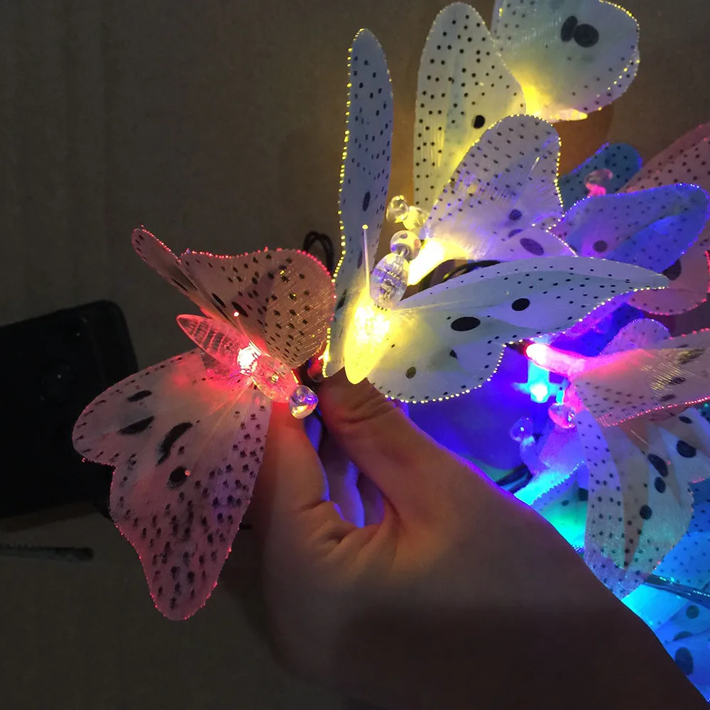 Solar Powered 12LED Butterfly Fairy String Light Lamp Outdoor Wedding Party Garden Home Decoration 3.2 |