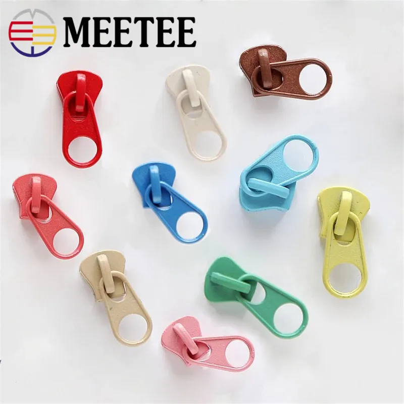 Meetee 20 шт. 3 # резиновая головка на молнии цветной металлический слайдер сделай сам