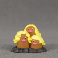 takara tomy genuine pokemon action figure pictorial book 051 dugtrio mc elf model doll collect souvenirs toy gifts