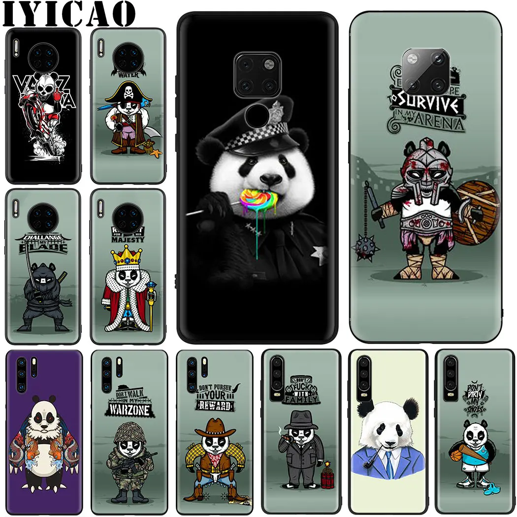 Мягкий чехол для телефона doku с гигантской пандой huawei P8 Lite P9 Mini P10 P20 Pro P30 P Smart Z |