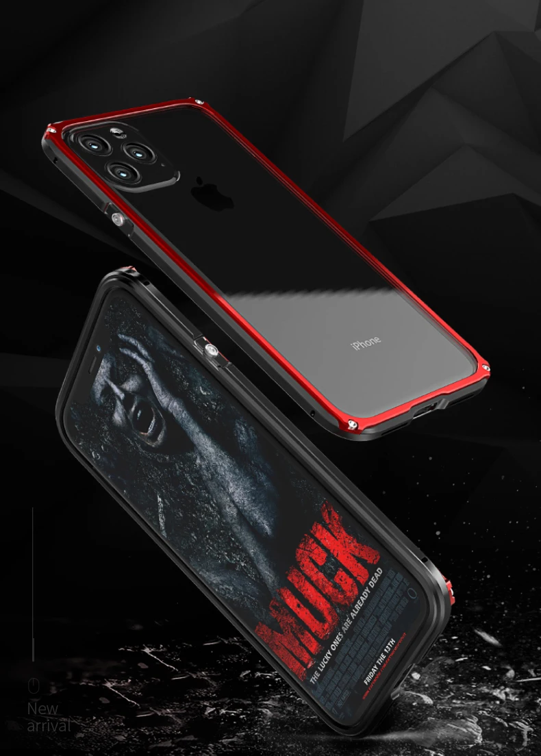 Роскошный металлический корпус для iPhone 11 Pro Max чехол механический Алюминиевый металлический бампер и акриловый чехол для iPhone 11 Pro/Max задняя крышка