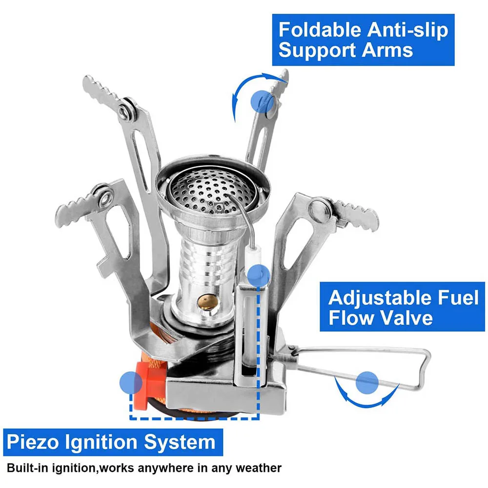 Набор кухонной посуды для кемпинга газовая горелка напольная кастрюля сковорода