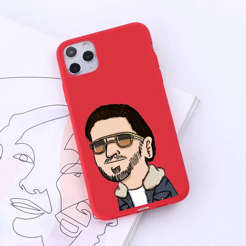 

PNL QLF Phone Case Red Candy Color for iPhone 6 7 8 11 12 s mini pro X XS XR MAX Plus