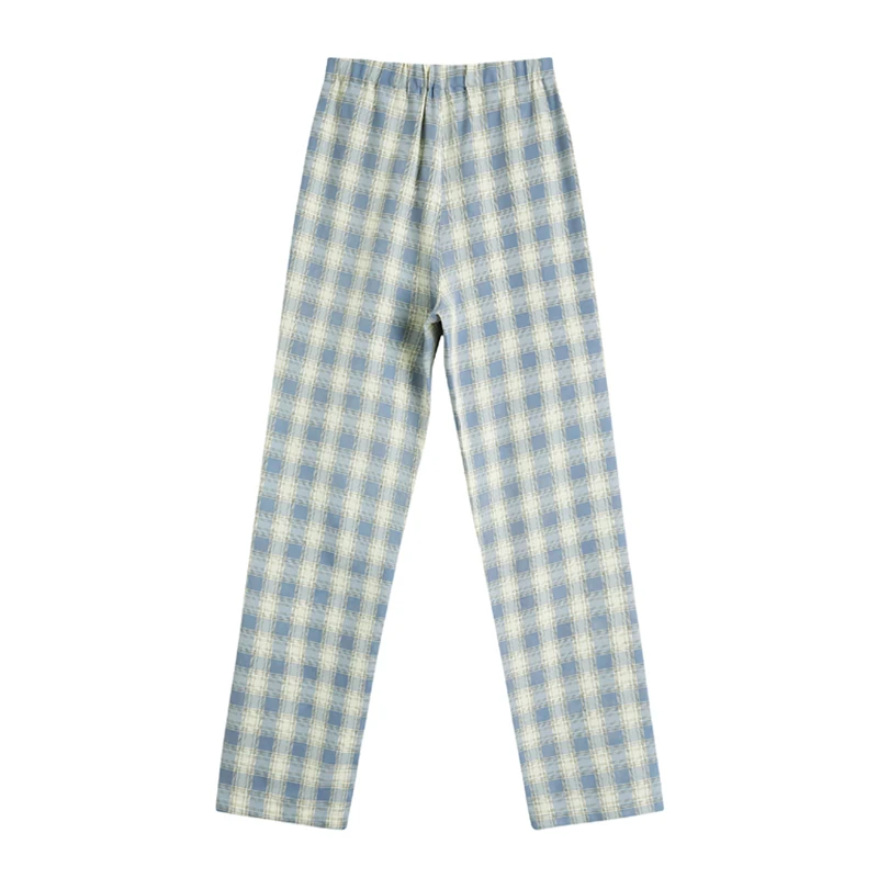 Для женщин мешковатые брюки клетчатые с широкими штанинами свободного покроя