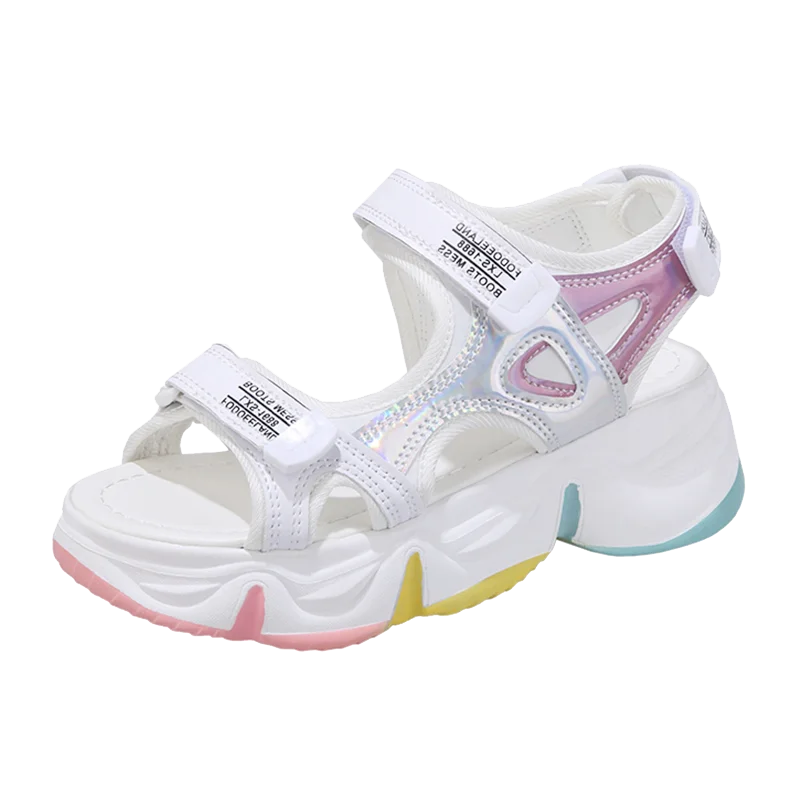 

2021 Platform Sandals Female Thick Bottom Rainbow Sole Wedge Sandals Women Summer New Fashion Women's Sandals Open Toe Sandals