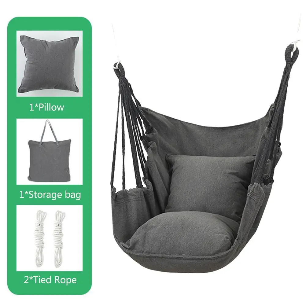 Harga Tempat Tidur Gantung Kursi Taman Rumah Outdoor Swing Perjalanan Camping Indoor Portable Relaksasi Furniture Dengan Bantal Kanvas Kamar Tidur