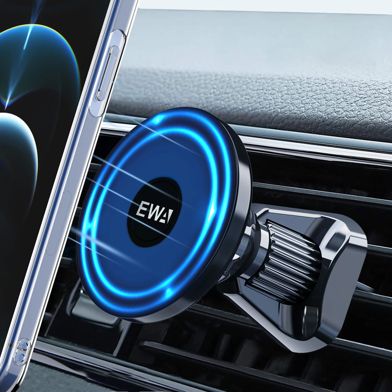 

2022 EWA Magnetic Car Mount Compatible with iPhone 12/13/ Pro/12 Max/12 Mini/Magsafe Case Strong Magnet Air Vent Phone Holder