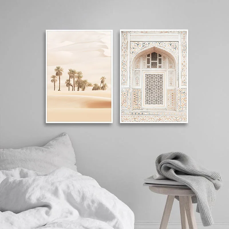 Богемная Арка винтажный постер пустынный пейзаж холст художественный принт