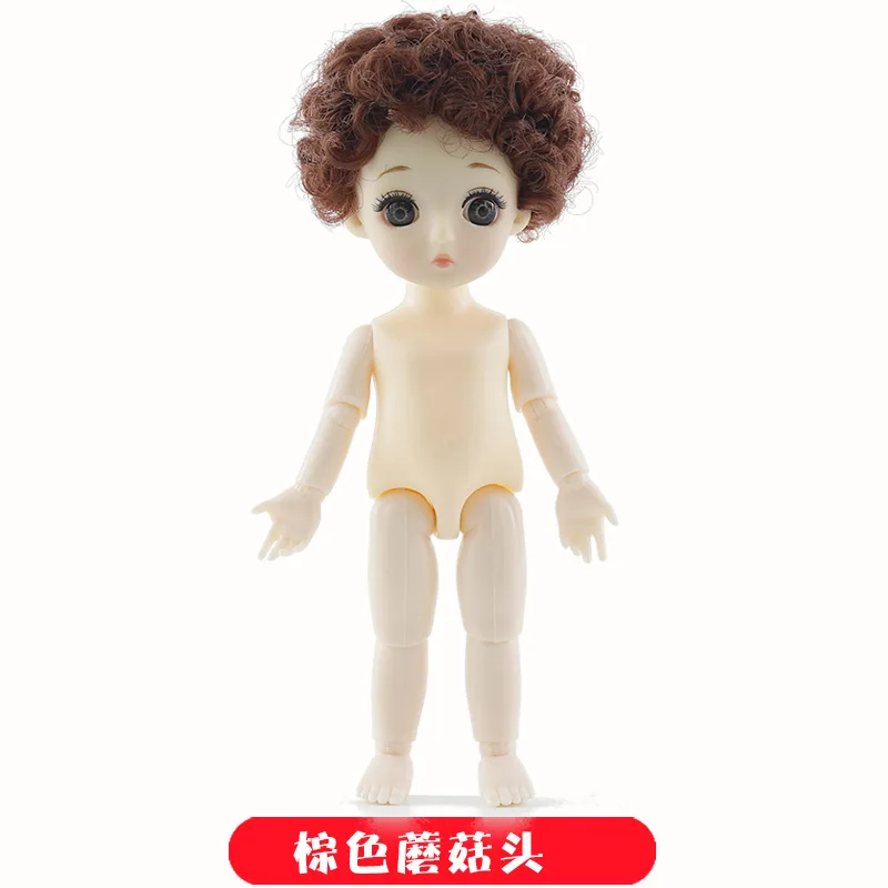 Кукла шарнирная с 3D глазами пластиковая игрушка для девочек длинный парик