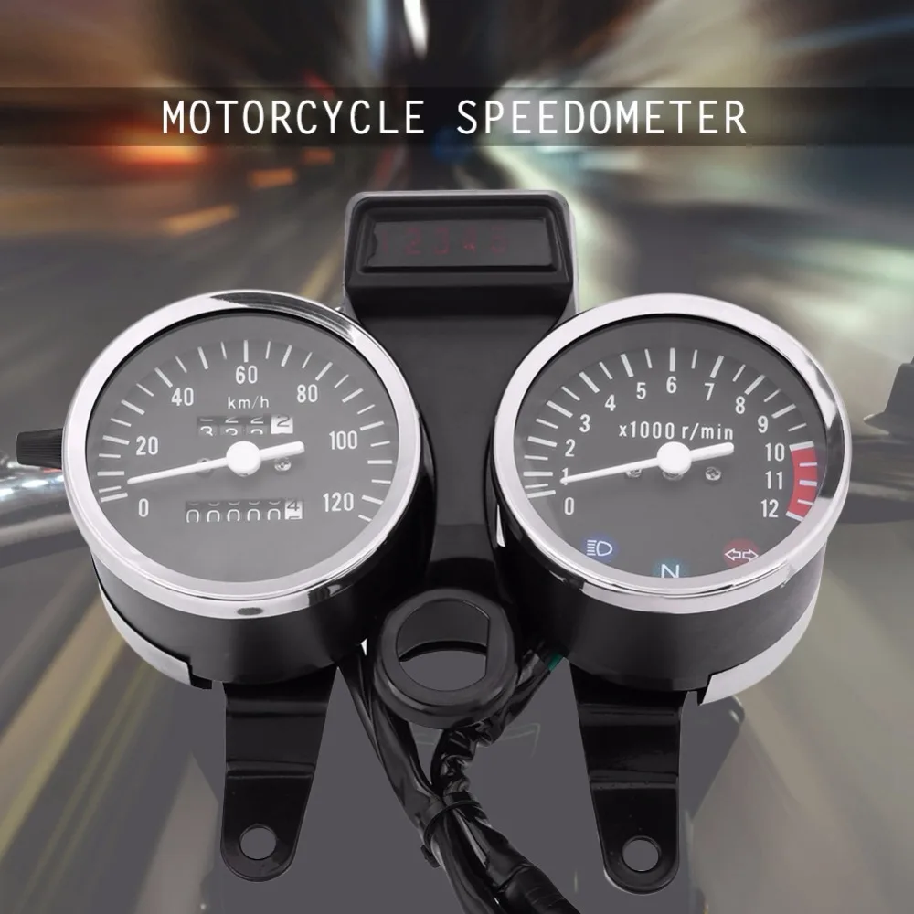 Motorcycle Speedometer Odometer LED Motorcycle Modified Accessories Speedometer Odometer Tachometer Universal for Suzuki GN125