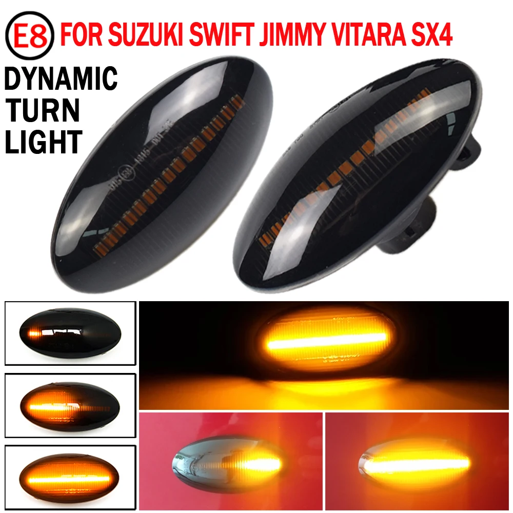 

2pcs Amber Car Turn Signal Lamp DC 12V LED Side Marker Light Turn Indicators Streamer Light For Suzuki APV Arena 2007-UP