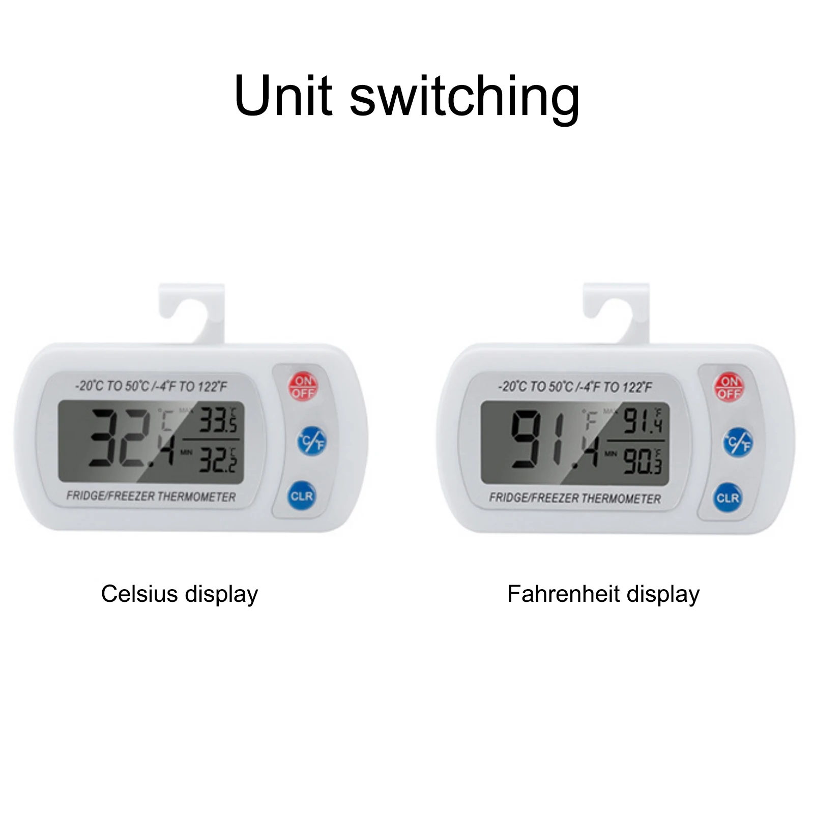 digital refrigerator thermometer lcd waterproof precision electronic thermometer with adjustable stand kitchen supplies free global shipping
