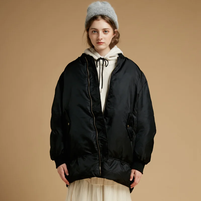 

UNIFREE 2021 Winter Clothing New Fashion Simple Solid Color Casual Short Paragraph Loose Down Jacket