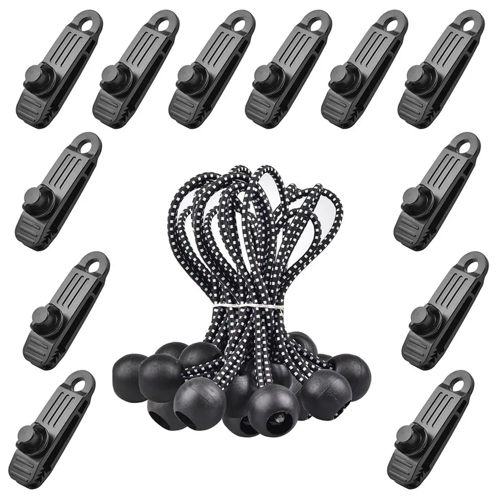 

12 Pcs Shading Swimming Pool Tent Clips Rope Heavy Duty Lock Tarp Holder Gust Guard Cover Clamps