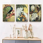 Феникс, цветок, птица, холст, картины, винтажные ботанические постеры и принты, настенные художественные картины для гостиной, украшение для дома