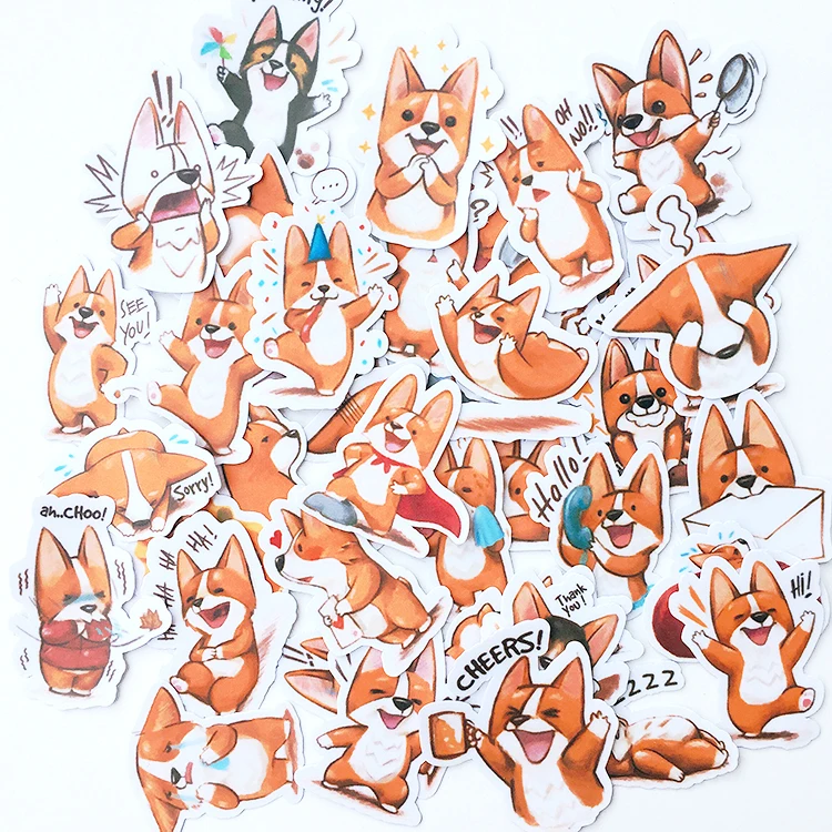 

40PCS Cute keki puppy Stickers Crafts And Scrapbooking stickers book Student label Decorative sticker kids toys