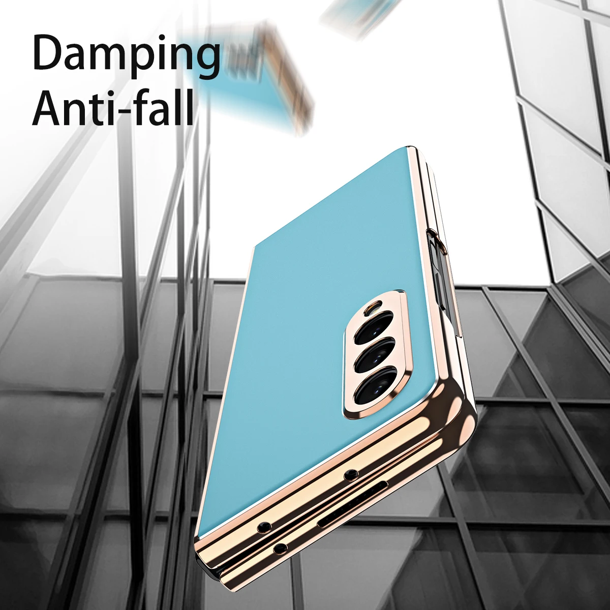 For Samsung Galaxy Z Fold 3 5G Cover Matte Hard Cover Plating Frame Full Protection Shockproof Coque For Galaxy Z Fold 3 Shell