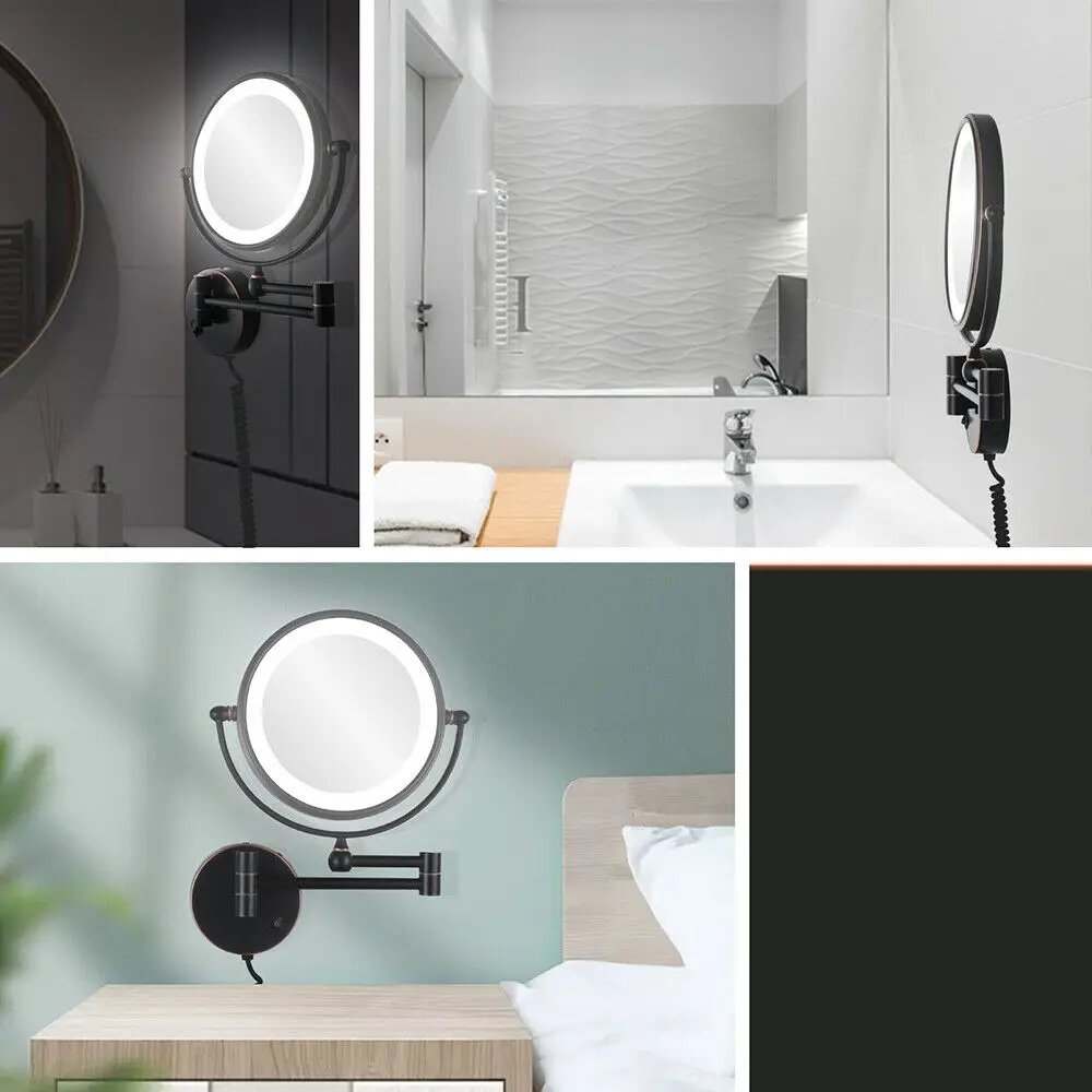 Гурун 8 ''полированная бронза жнвлп освещенные настенный косметическое