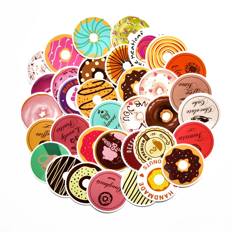 35 шт. ПВХ десерт торт выпечки автомобиля стикеры s для путешествия чемодан