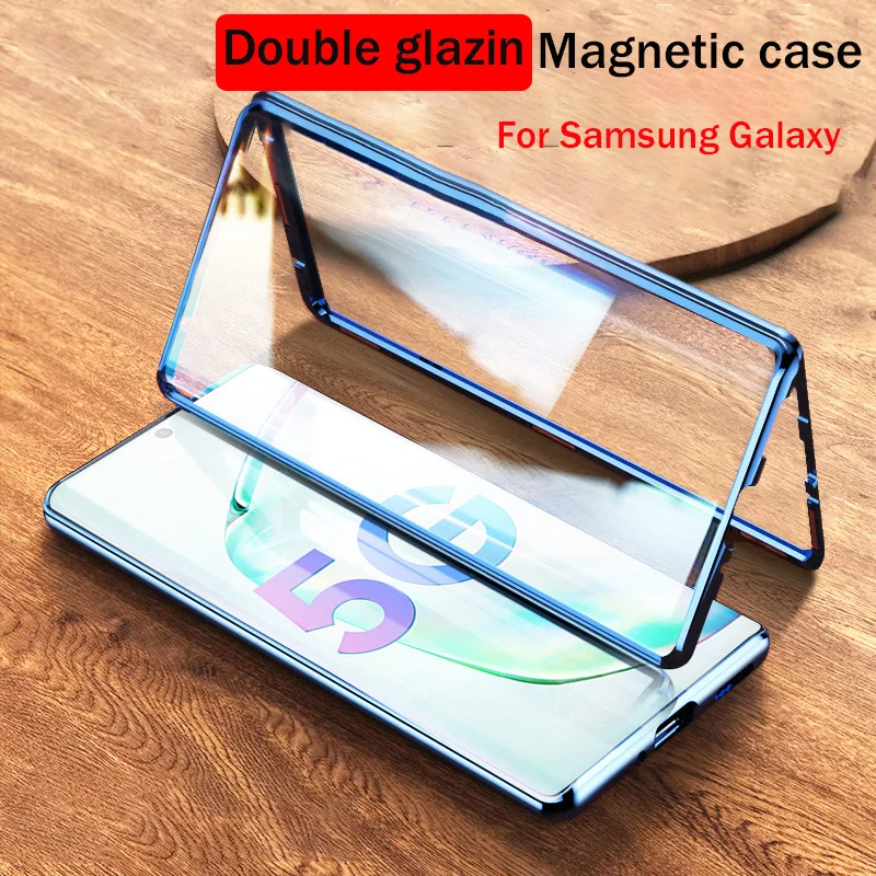 Double Sided Magnetic Metal Case For Samsung Galaxy S20 S10 S9 S8 Plus Note 20 UItra 10 Pro 8 9 A51 A71 A50 A70 M51 Glass cover
Double Sided Magnetic Metal Case For Samsung Galaxy S20 S10 S9 S8 Plus Note 20 UItra 10 Pro 8 9 A51 A71 A50 A70 M51 Glass cover