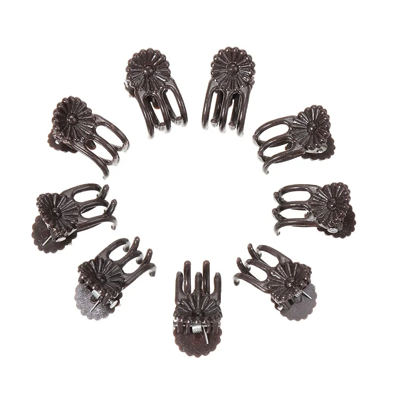 100 шт. темно фиолетовый мини зажим с пятью когтями для прививки растений зажимы